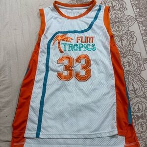 Flint Tropics Basketball Jersey, Moon #33 used two times excellent condition